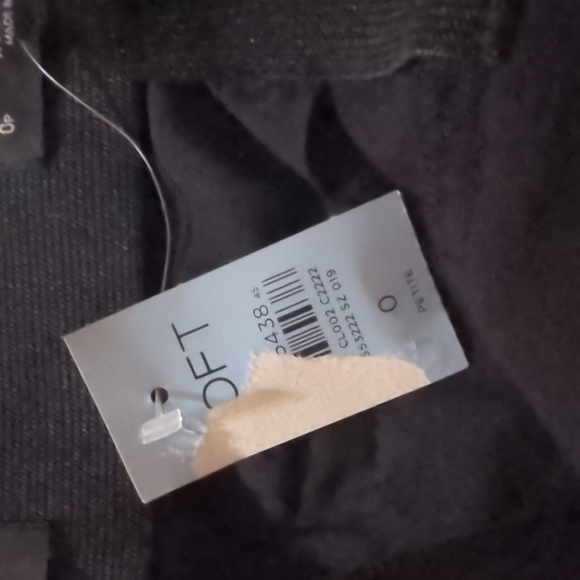 NWT ANN TAYLOR LOFT PETITES HUGH WAIST 0P BLACK ANKLE PANT - Picture 5 of 10